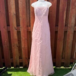 Michaelangelo Pastel Pink Bodice Maxi Gown Size 2